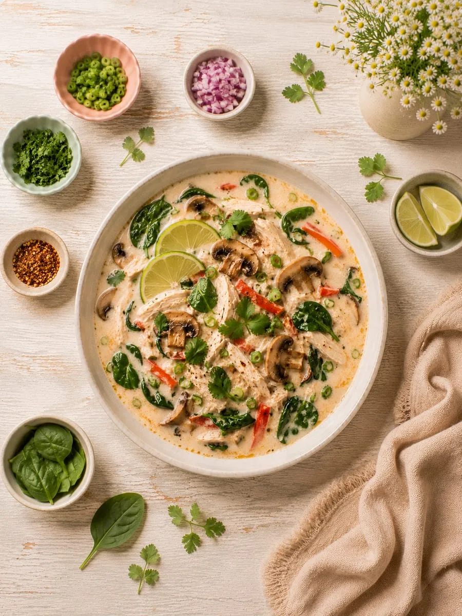 Healthy Thai Coconut Chicken Soup