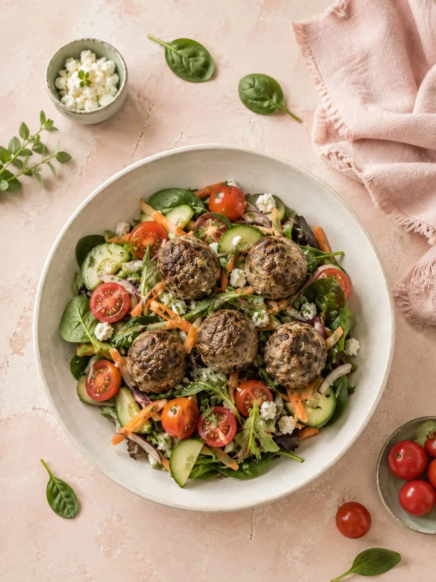 Mediterranean Meatball Salad