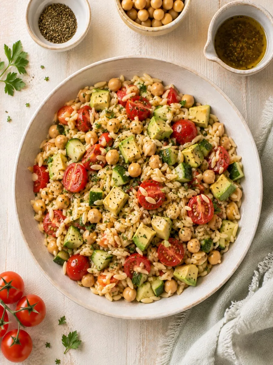 Orzo Salad with Homemade Italian Dressing