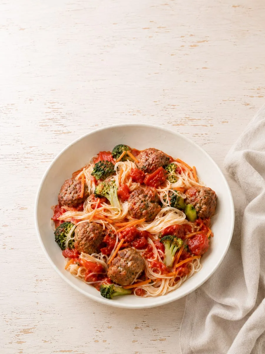 Rice Noodle with Meatballs