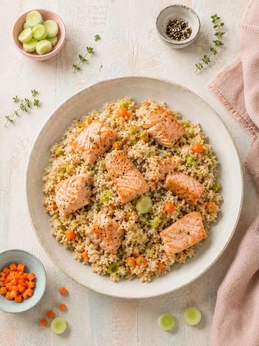Salmon and Veggie Rice